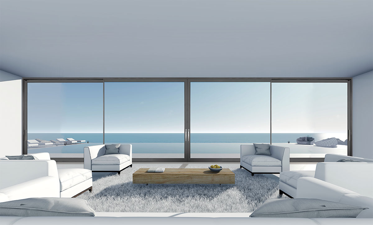 系統(tǒng)門窗裝修效果圖-大玻璃推拉門2